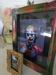 Graffiti Joker Framed Print