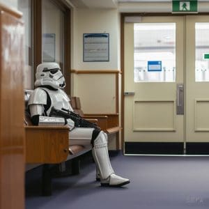 Vintage Series - Storm Trooper at Doctors Print