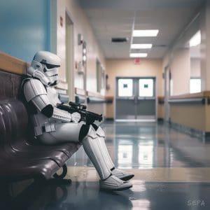 Vintage - Storm Trooper Waiting Room Print