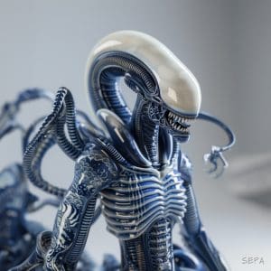 Porcelain Alien Print