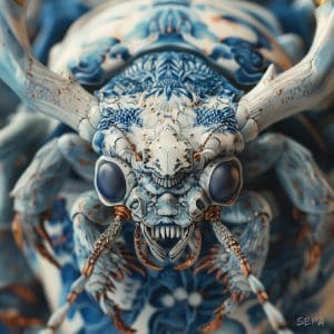 Porcelain Series - Bug Macro Print