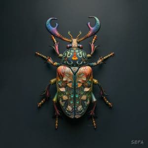 Nature Series Colour Beetle Print