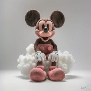 Vintage Series Corduroy Mickey Print