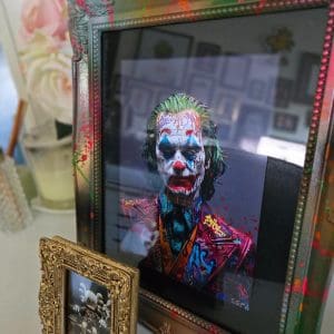 Graffiti Joker Framed Print